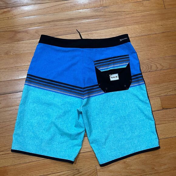 Hurley Phantom Mens 9" Swim Surf Board Shorts Size 30 Blue WORN TWICE EXCELLENT - Picture 6 of 9